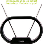 Philips SDV7114A/27 Modern Loop Indoor TV Antenna 4K VHF UHF