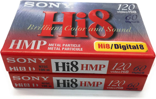 Sony P6-120HMP Hi8 Metal Particle Video Tape 2-Pack