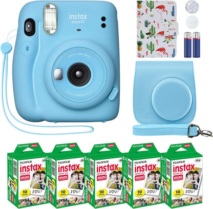 Fujifilm Instax Mini 11 Sky Blue Camera Bundle