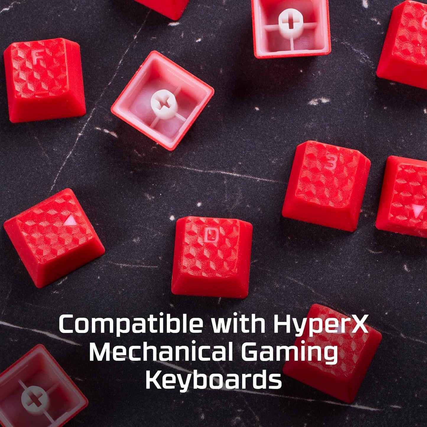 HyperX 519T6AA#ABA Rubber Keycaps - Gaming Accessory Kit - Red