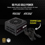 Corsair CP-9020262-NA RM750e 750W 80+ Gold ATX 3.0 PSU