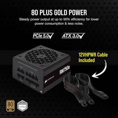 Corsair CP-9020262-NA RM750e 750W 80+ Gold ATX 3.0 PSU