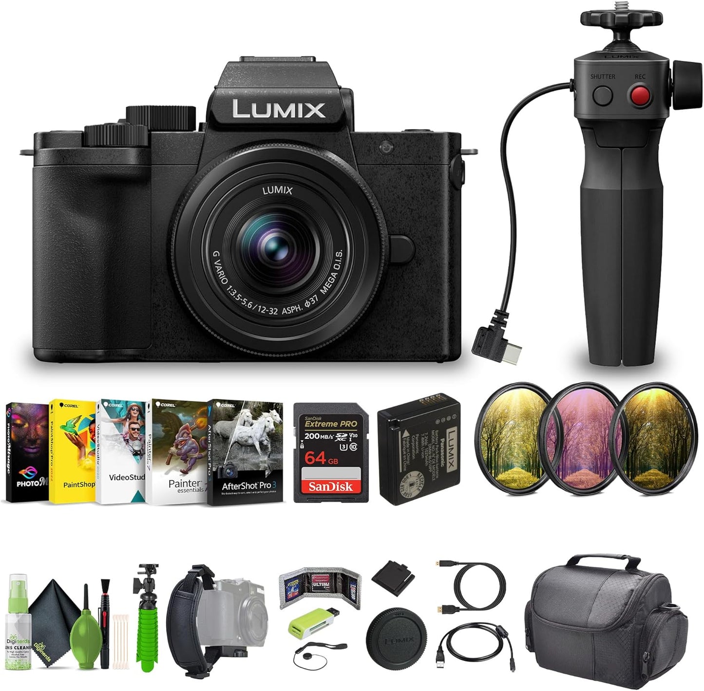 Panasonic G100D 4K Vlogging Camera Kit with 12-32mm Lens