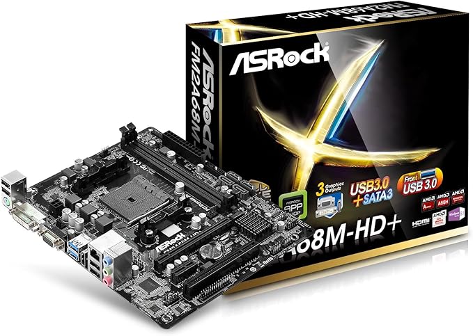 ASRock FM2A68M-HD+ Micro ATX DDR3 Motherboard — main product image