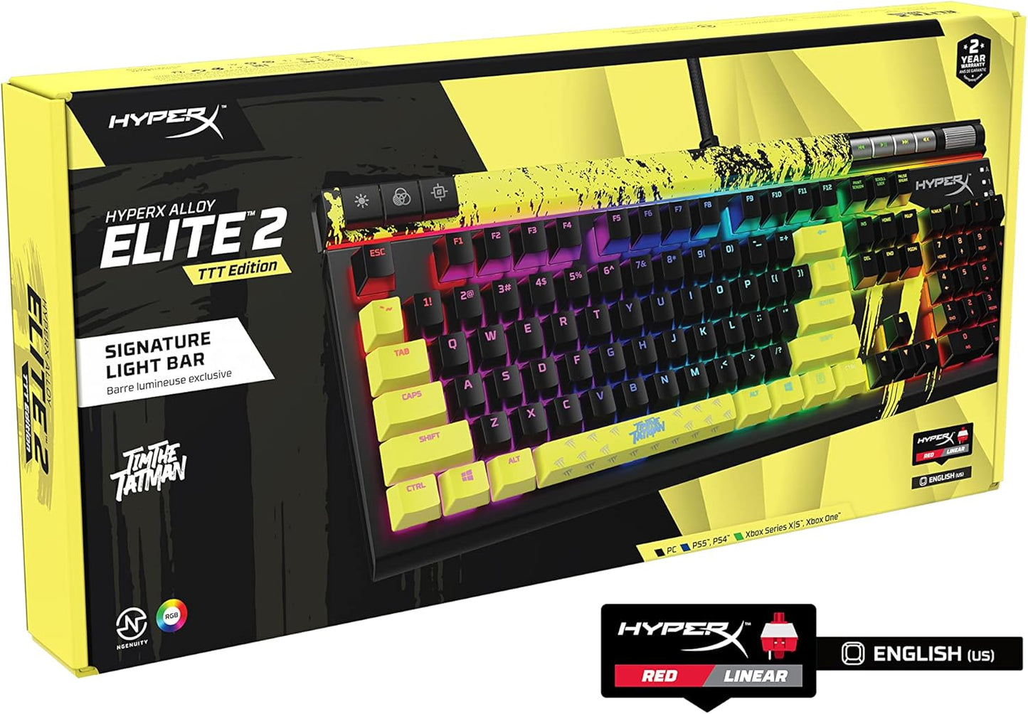 HyperX 639P0AA#ABA Alloy Elite 2 TTT Edition: RGB Mechanical Keyboard