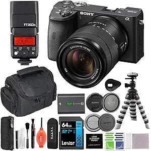 Sony a6600 Mirrorless Camera with 18-135mm Lens Bundle