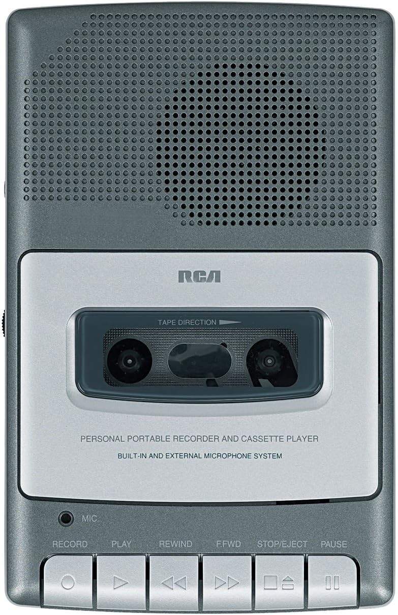 RCA RP3504 Shoebox Cassette Voice Recorder - Gray — main product image