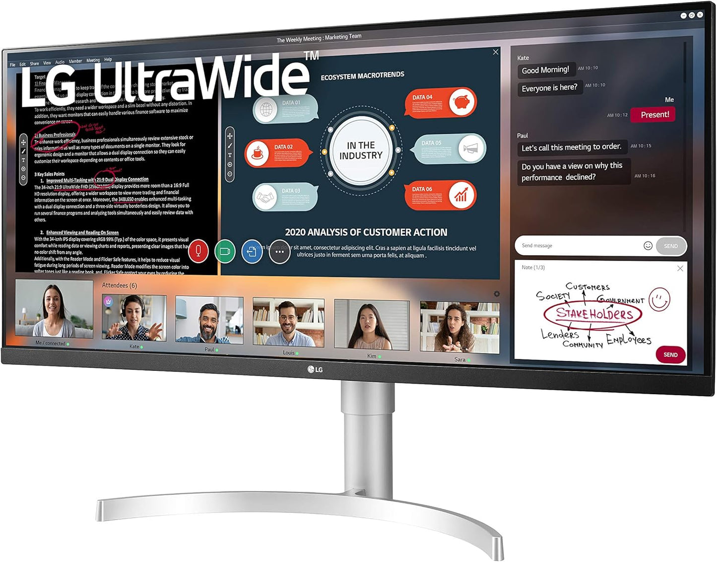 LG 34WN650-W 34-Inch UltraWide FHD IPS Monitor