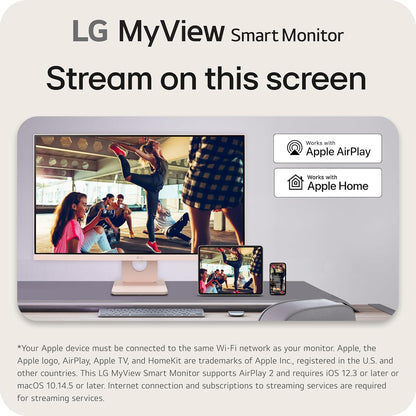 LG 27SR50F-P 27" FHD MyView Smart Monitor - Pink