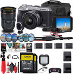 Canon EOS M6 Mark II Mirrorless Camera 15-45mm Lens Kit + Accessories (Renewed)