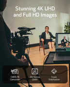 Canon 5733C002 XA60 Professional 4K UHD Camcorder Optical Zoom