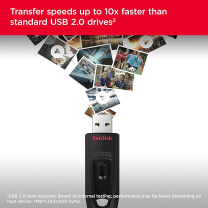 SanDisk SDCZ48-032G-GAM46T 32GB Ultra USB 3.0 Flash Drive (3-Pack)