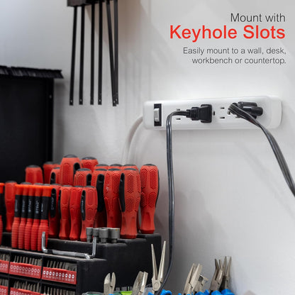 GE 14833 6-Outlet Power Strip 2-Pack