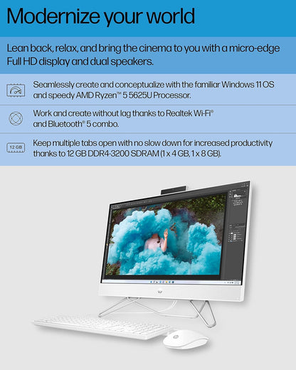 HP 24-cb1142 23.8" Touchscreen All-in-One PC Ryzen 5