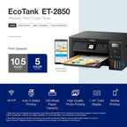 Epson C11CJ63201-N EcoTank ET-2850 Wireless All-in-One Printer (Renewed)
