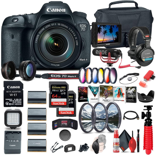 Canon 9128B135 EOS 7D Mark II DSLR Bundle Renewed