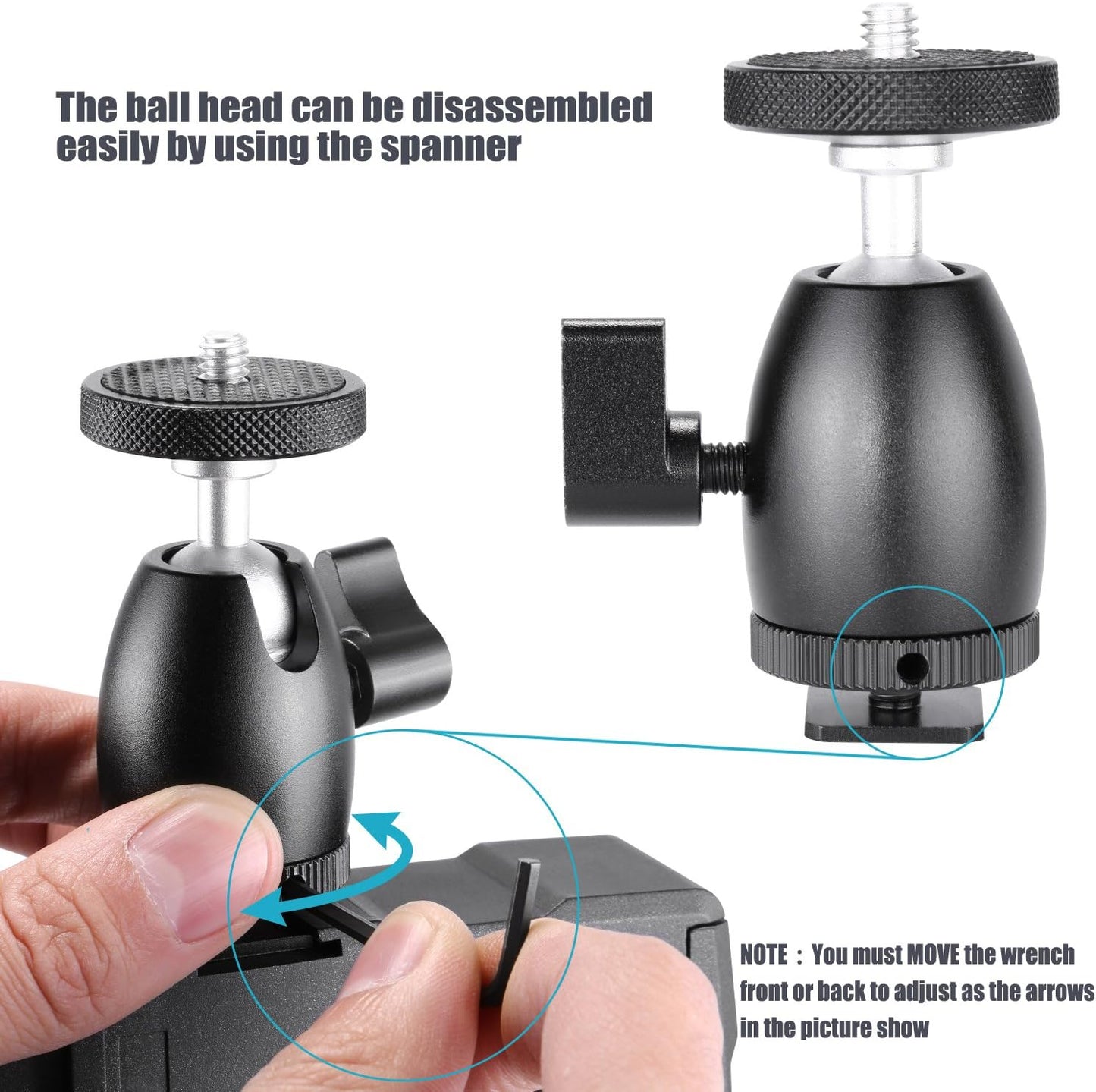 Neewer Mini Tripod Ball Head with Phone Holder