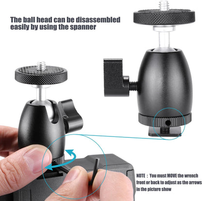 Neewer Mini Tripod Ball Head with Phone Holder