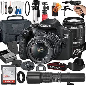 Canon t7 EOS Rebel T7 DSLR Camera Bundle (Renewed)