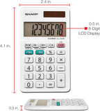 Sharp EL-244WB Compact Business Calculator - White