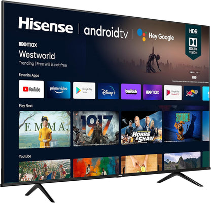 Hisense 75A6G 75-Inch 4K Android Smart TV Renewed