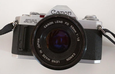 Canon C12-1801-211 AV-1 35mm SLR Camera FD 50mm Lens