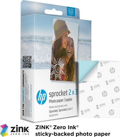 HP HPIZ2X3100 Sprocket 2x3 Sticky Back Photo Paper 100 Sheets
