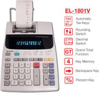 Sharp EL-1801V Two-Color Printing Calculator (Renewed)