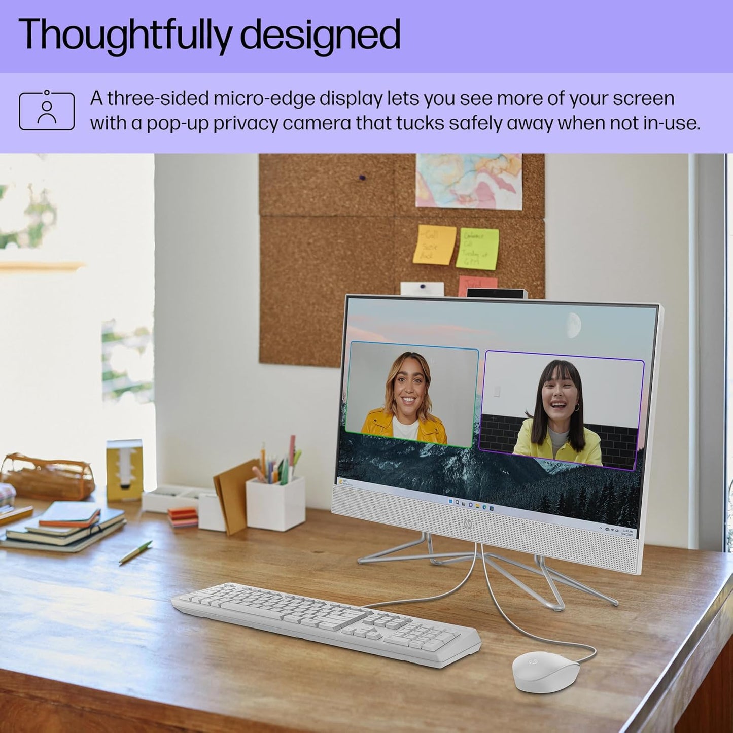 HP A14MHAA#ABA 24" i3 All-in-One Desktop 256GB SSD