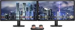 HP ASIHLAMZ456 V24 FHD Monitor 2-Pack w/ Bluetooth Speakers