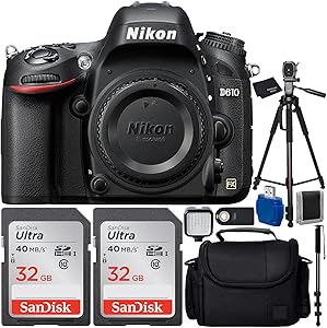 Nikon 1540 D610 DSLR Camera Body Bundle