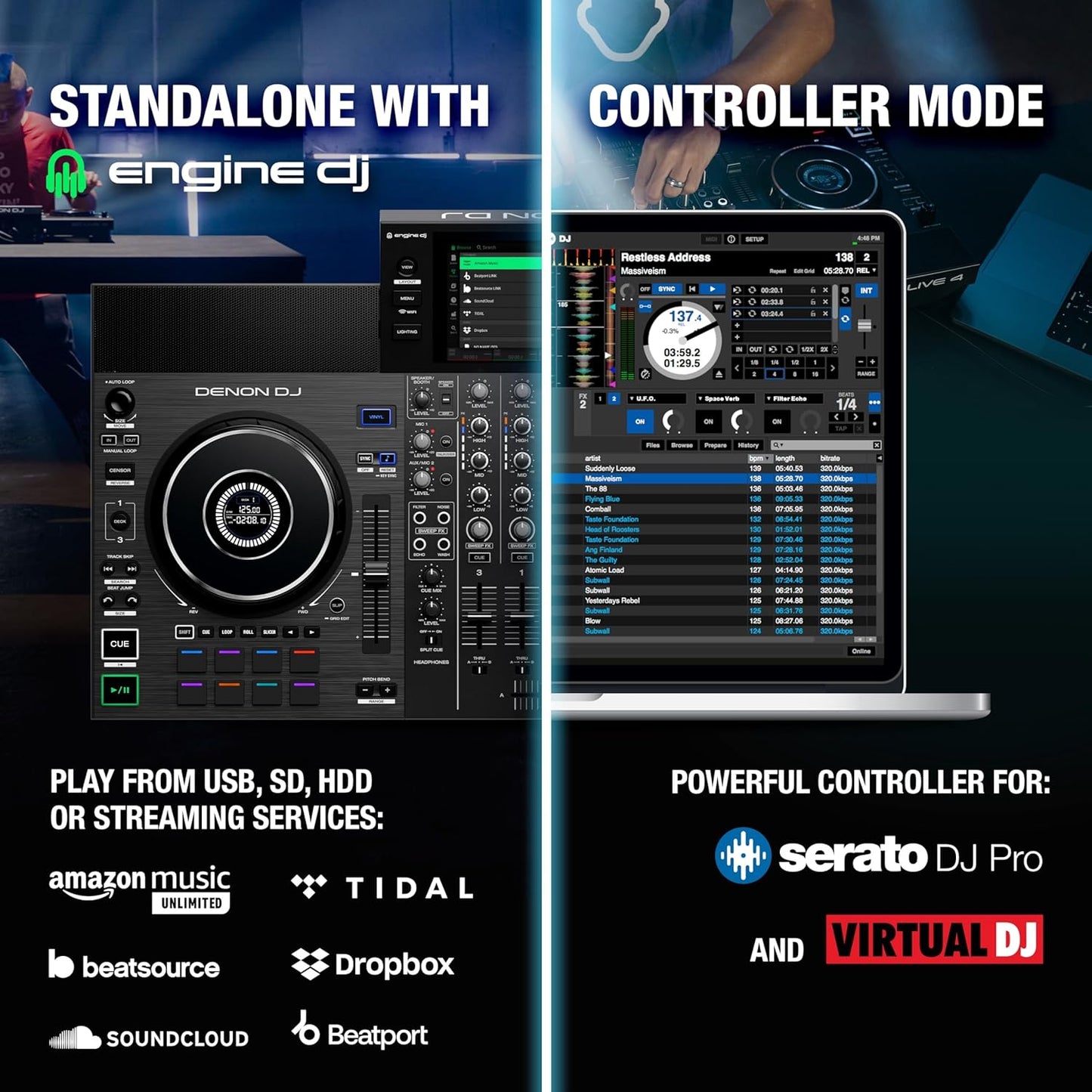Denon DJ SCLIVE4 Standalone DJ Controller