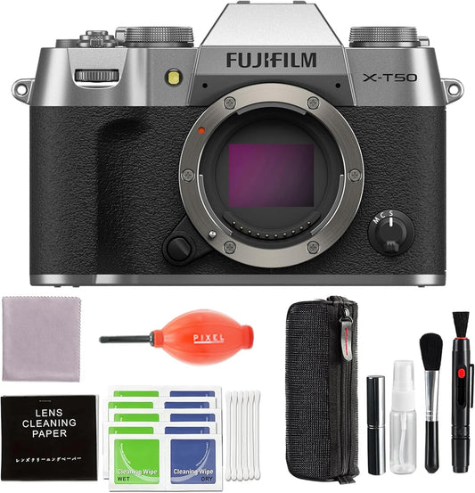 Fujifilm 16828313 X-T50 Silver Mirrorless Camera Bundle