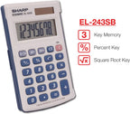 Sharp EL-243S/EL-243SB 8-Digit Twin Powered Calculator