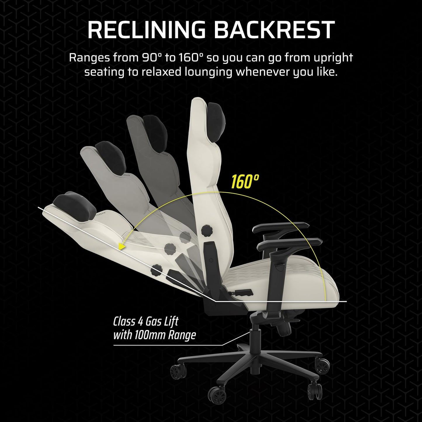 Corsair CF-9010067-WW TC500 Luxe Gaming Chair Fabric Frost