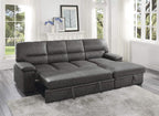Lexicon Elon Sectional Sleeper Sofa with Storage Chaise