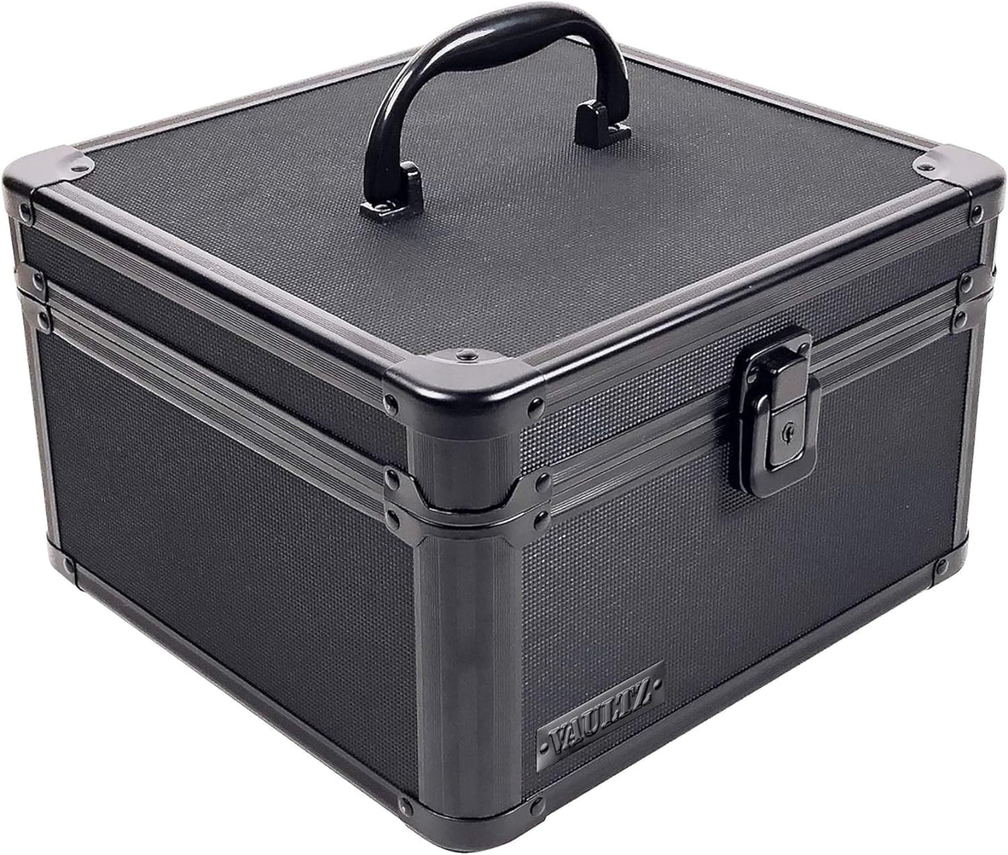 Vaultz VZ01036 Portable Safe Box: Key Lock, Tactical Black