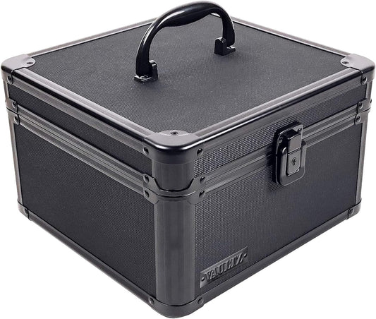 Vaultz VZ01036 Portable Safe Box: Key Lock, Tactical Black
