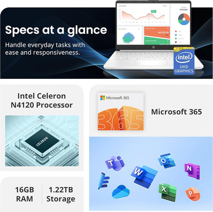 HP HP Stream 14-inch Laptop - Office 365 & Dock Bundle