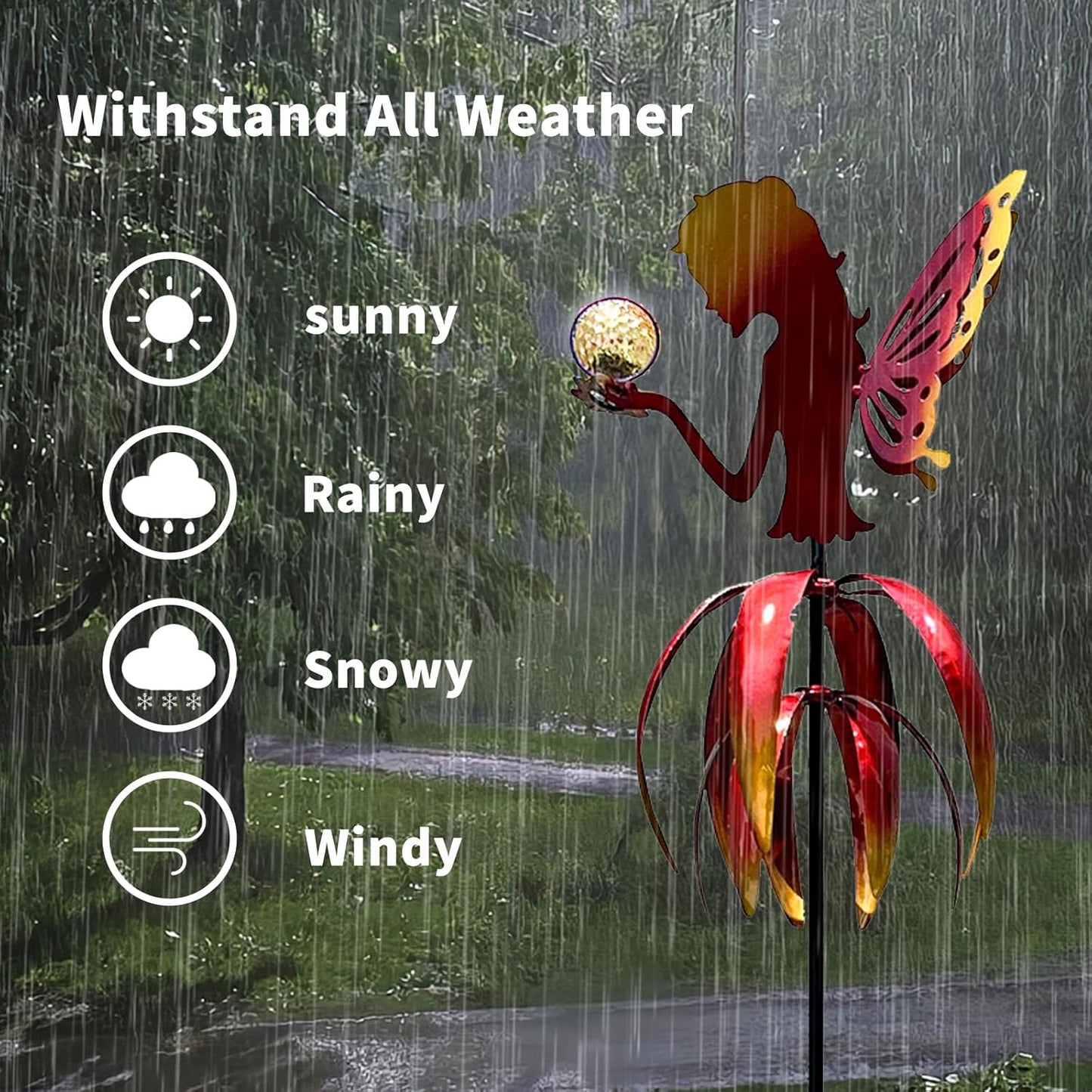 AOC FZ0000R 55-Inch Solar LED Fairy Wind Spinner