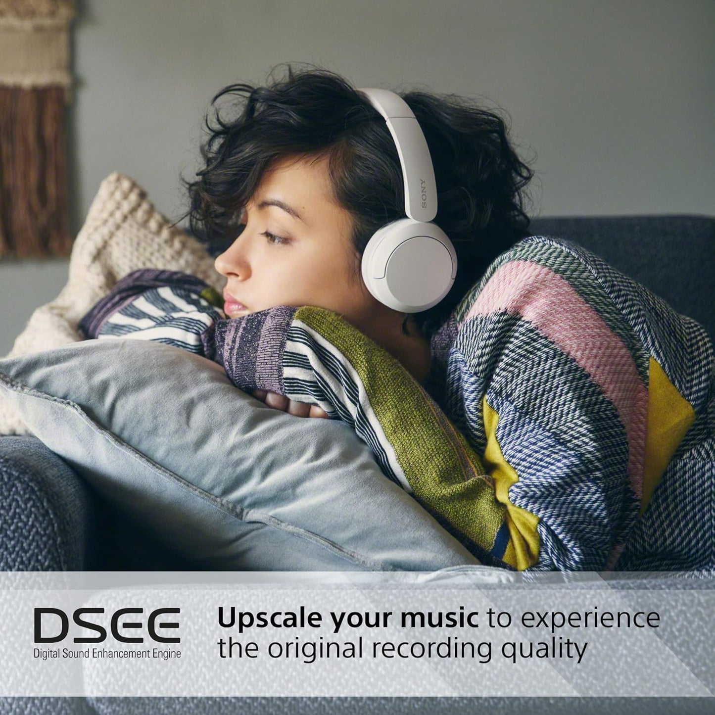 Sony WHCH520W.CE7 Wireless Bluetooth Headphones - Matte White