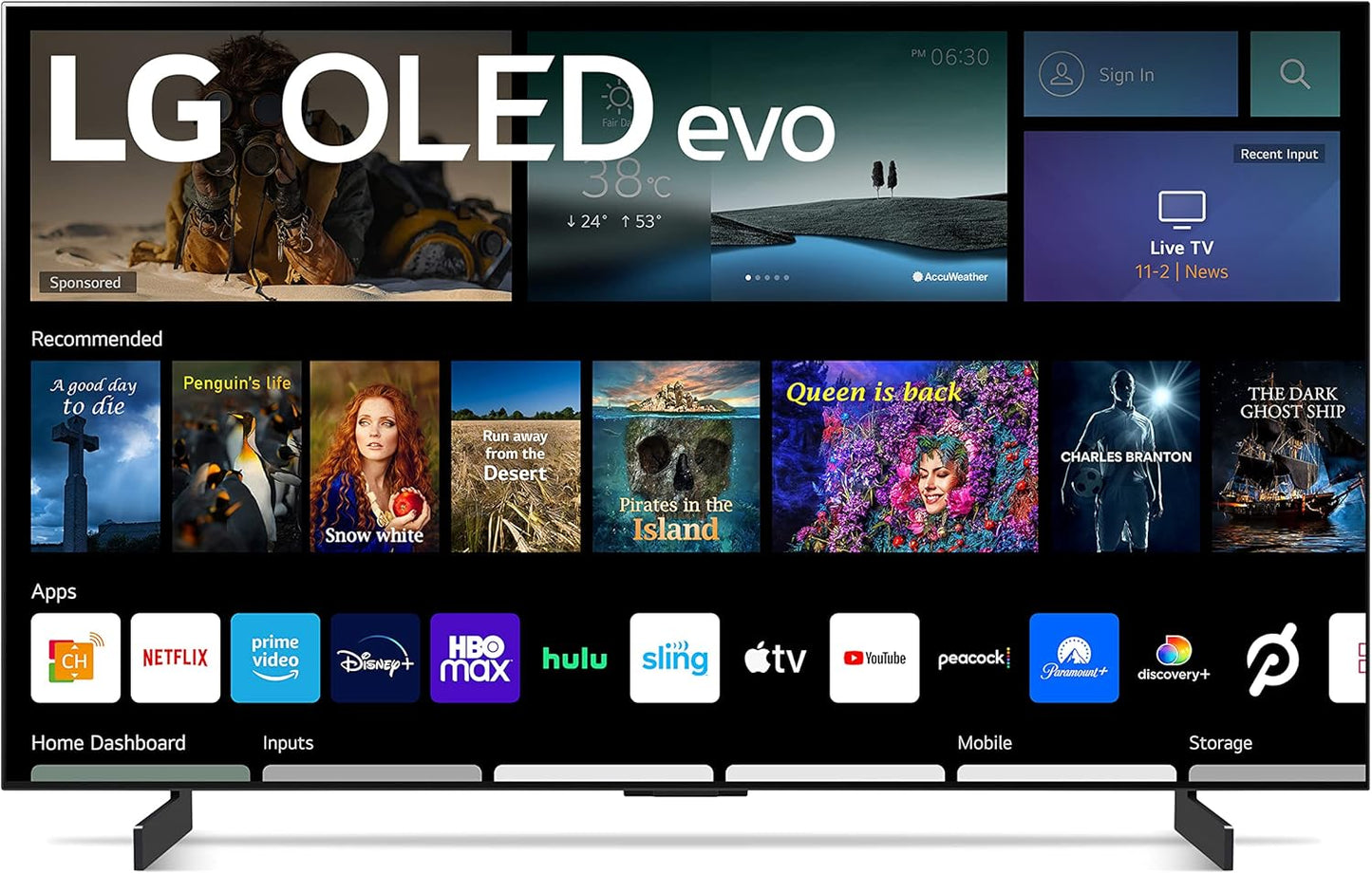 LG OLED42C2PUA 42-Inch OLED 4K Smart TV (Renewed)