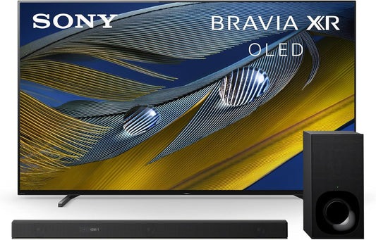 Sony BRAVIA XR A80J 77-Inch 4K OLED Google TV Bundle