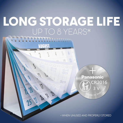 Panasonic CR2016P/10BW Long Lasting Lithium Coin Batteries