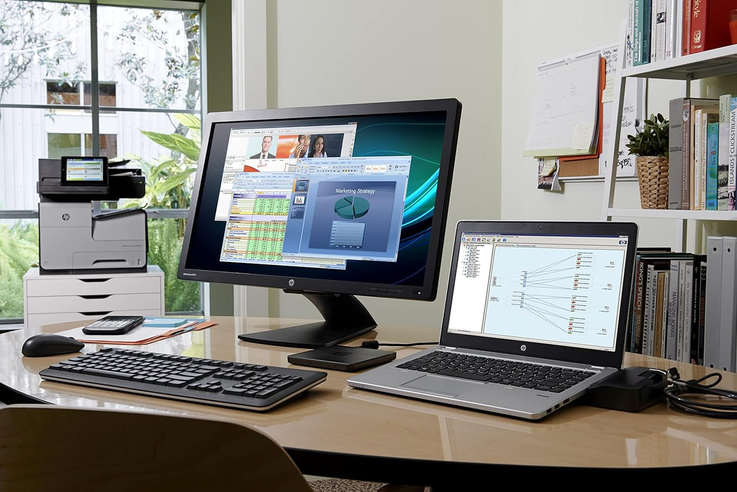 HP D9Y32AA UltraSlim Docking Station + 65W Adapter