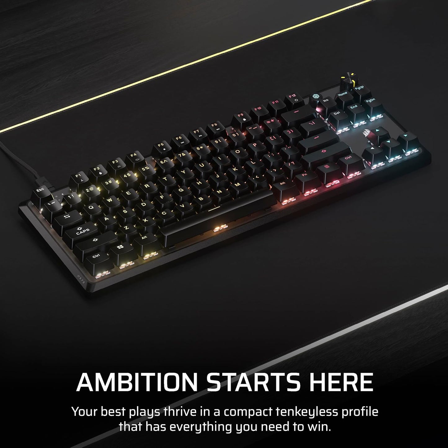 Corsair CH-911911E-NA K70 CORE TKL RGB Gaming Keyboard