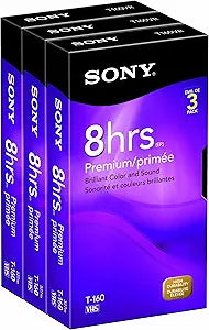 Sony 3T160VR 160-Minute VHS Tape 3-Pack