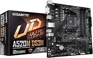 Gigabyte A520M DS3H AMD Ryzen MicroATX Motherboard (Renewed)