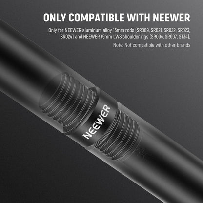 Neewer SR020 15mm Rod Connector - M12x1.5 Extension (4 Pack)