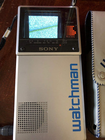 Sony Watchman FD-20A Portable B/W Television Vintage